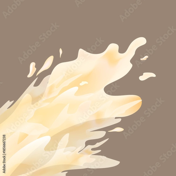 Fototapeta Splash of milk. Vector illustration of a splash of milk.