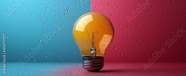 Obraz New business ideas background vibrant mock up start up innovation strategy planning growth, corporate office creative thinking solution development colourful ai generated art