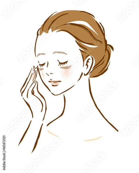 Obraz 女性　肌トラブル　肝斑　シミ