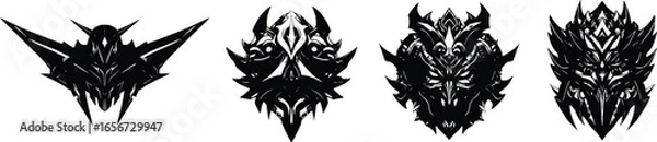 Fototapeta Dark Symbolism: Mythical, Fantasy, and Tribal Design Elements