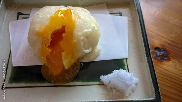 Fototapeta 半熟たまごの天ぷら