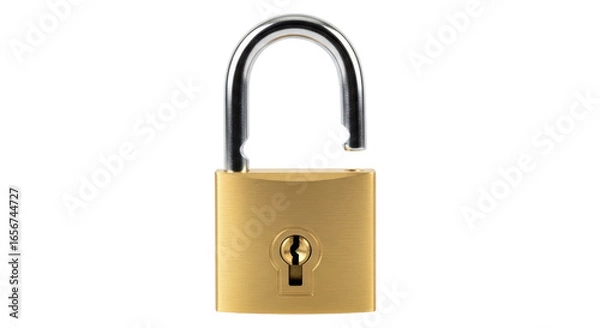 Obraz Isolated unlocked padlock