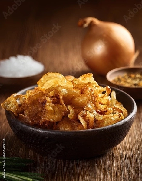 Fototapeta Aesthetic image with the theme of fried onions