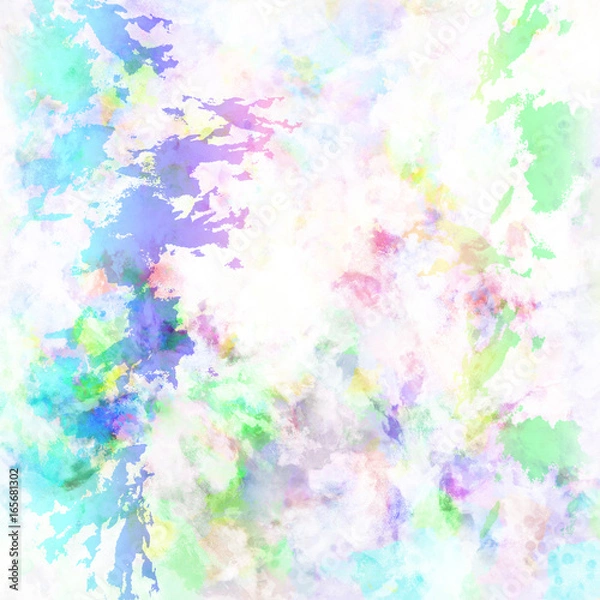 Obraz Abstract colored paper. Colored paint stains white background.