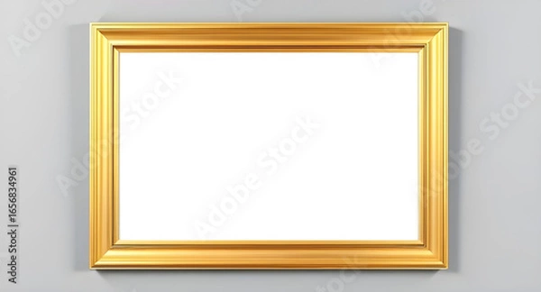 Obraz golden, frame, isolated, border, decorative, vintage, luxury, elegant, ornate, classic, design, template, gold, background, vector, artwork, shiny, empty, rectangular, round, antique, metallic, photo 