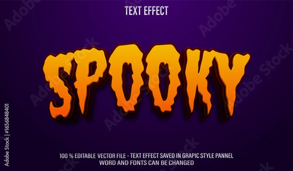 Obraz Spooky Halloween 3d editable text effect style