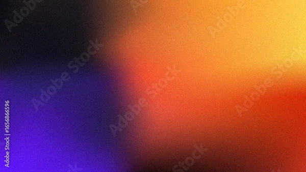 Obraz Vibrant Gradient of Colors Orange Red Purple and Yellow Grainy Background.