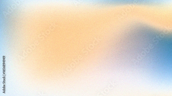 Obraz Dark blue beige grainy gradient background glowing light dark backdrop, noise texture effect banner header poster design