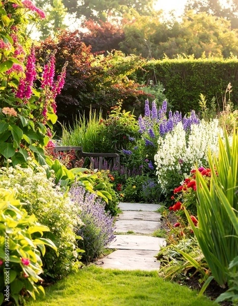 Obraz Colorful garden path