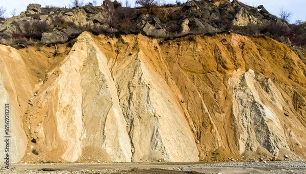 Obraz Colorful layered hillside