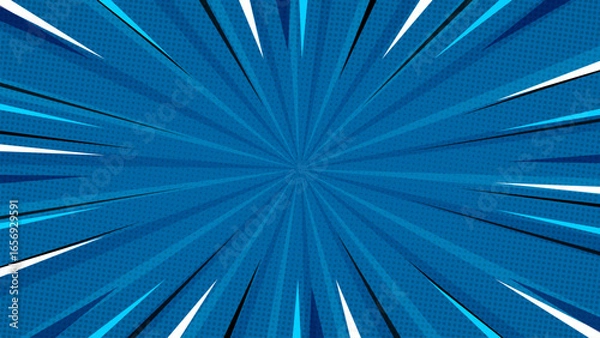 Fototapeta blue zoom comic cartoon background vector
