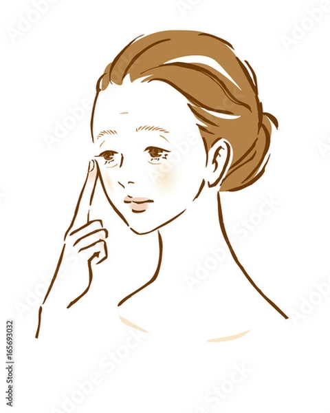 Obraz 女性　眼瞼下垂　肌トラブル　美容