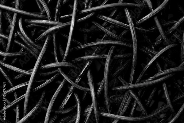 Obraz The pattern of brown knitten ratten.