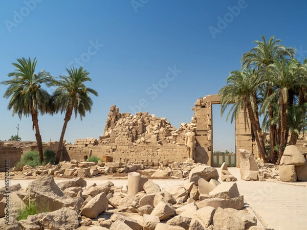 Fototapeta The Karnak Temple complex, a major ancient Egyptian landmark and historical site in Luxor