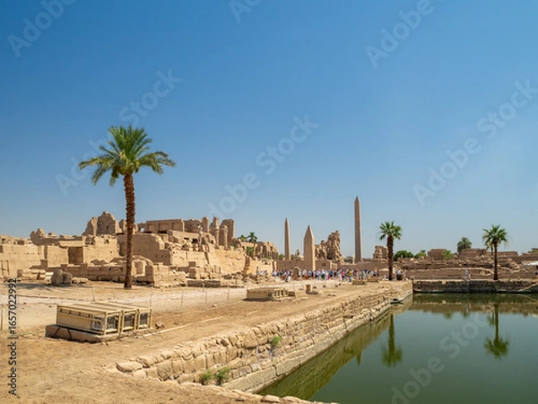 Fototapeta The Karnak Temple complex, a major ancient Egyptian landmark and historical site in Luxor
