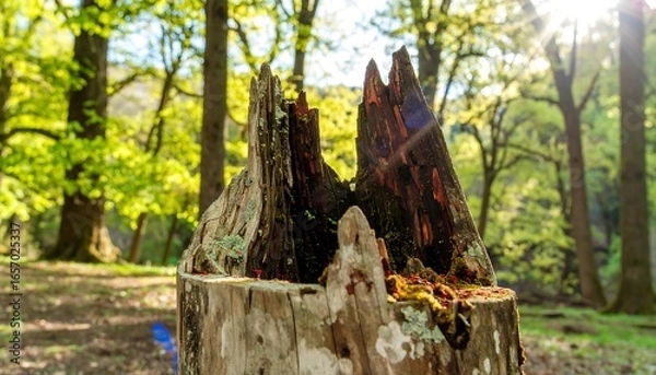 Fototapeta Forest stump close-up