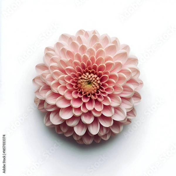 Obraz Chrysanthemum flower isolated on a white background, top view
