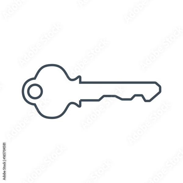 Fototapeta Key icon isolated on white background