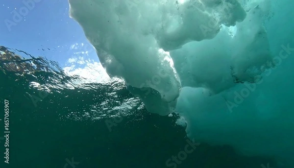 Obraz Iceberg seen from underwater.