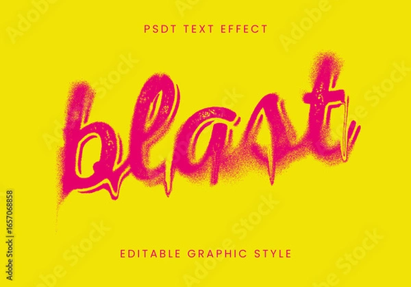 Fototapeta Fuchsia Spray Paint Font Script Graffiti Drip Text Effect