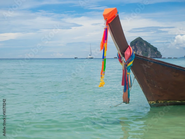 Obraz Ship with fabric is colorful