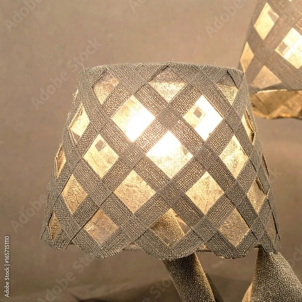 Fototapeta Lampshade with diamond-shaped pattern