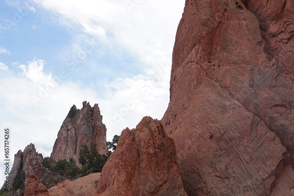 Obraz Two Massive Red Rock Formations Reaching the Sky