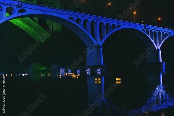 Fototapeta 小倉橋の燈籠流し