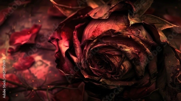 Obraz red rose background