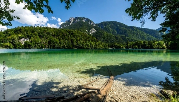 Fototapeta Mountain lake serene landscape (2)