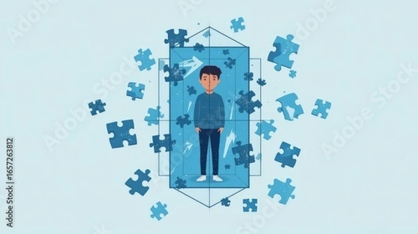 Fototapeta Autism and Identity: Navigating a Complex World