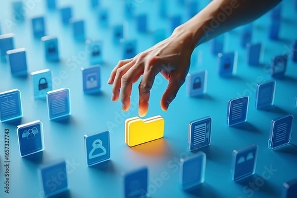 Fototapeta hand and keyboard