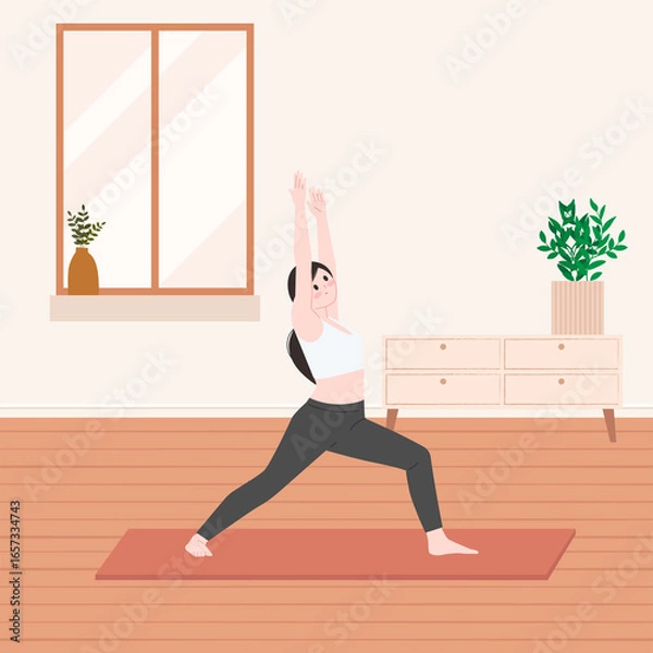 Fototapeta 요가 시간