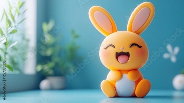 Obraz Happy cartoon bunny