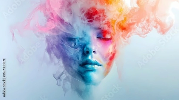 Fototapeta Chromatic Kaleidoscope: A Dynamic Ballet of Fluid Color Splashes