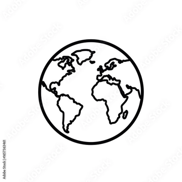 Fototapeta earth globe vector illustration