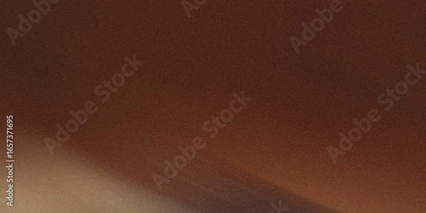 Fototapeta A dark brown gradient texture creates an abstract background with a grainy and noisy effect