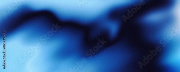 Fototapeta Abstract wave texture, noise background, sky blue background design in dark. Vibrant gradient banner header poster