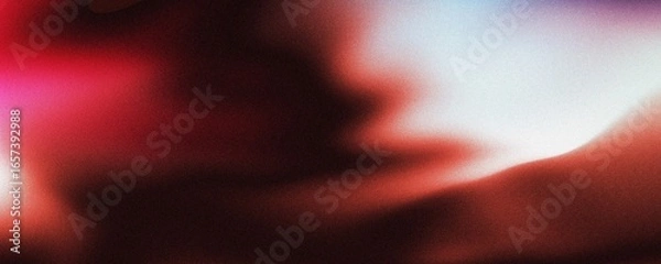 Fototapeta Abstract wave texture, noise background, shiny orange red background design. Vibrant gradient banner header poster.