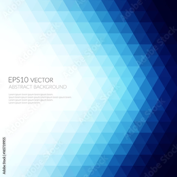 Fototapeta Abstract background in isometric style. Shades of blue. Bright colors.