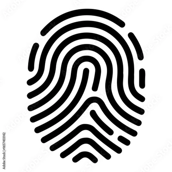 Obraz Unique Fingerprint Identification System Illustration
