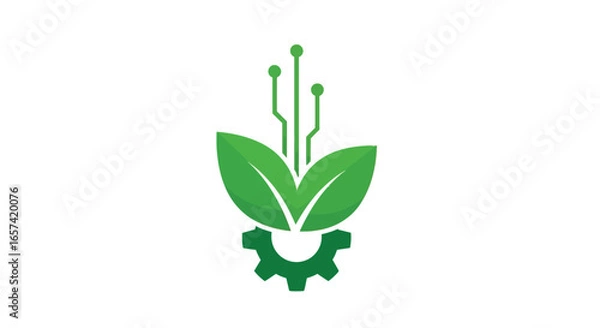 Obraz Green Technology and Nature - Eco-Friendly Concept Illustration