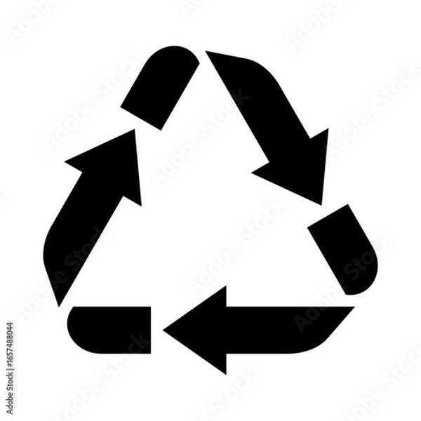 Fototapeta リサイクルマークのアイコンイラスト001