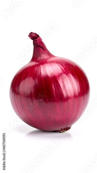 Fototapeta Single red onion, close-up