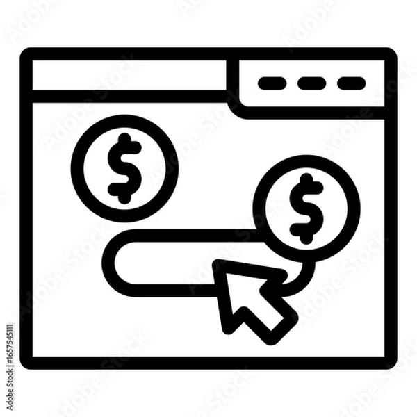 Obraz pay perclick icon