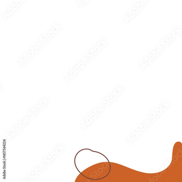 Obraz Hand drawn abstract organic shape, element illustration