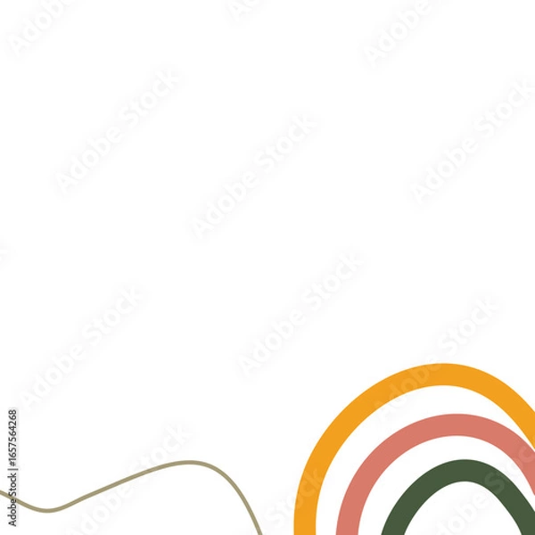 Obraz Hand drawn abstract organic shape, element illustration