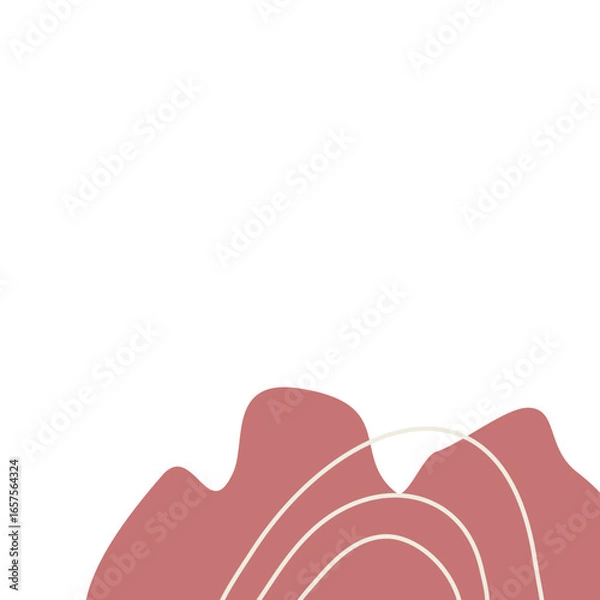 Obraz Hand drawn abstract organic shape, element illustration