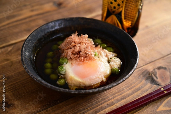 Fototapeta グリンピースと卵の煮物