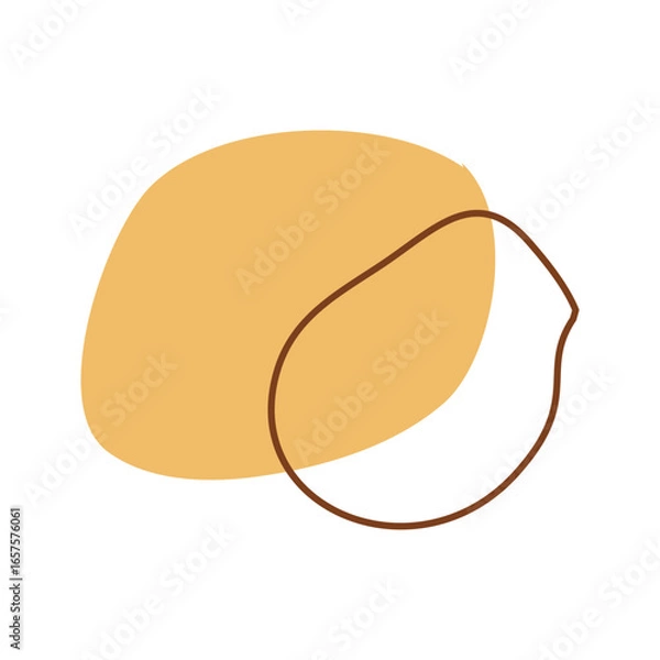 Obraz Abstract organic shape, hand drawn abstract art vector